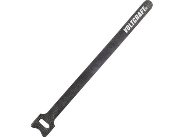 VOLTCRAFT Klett Kabelbinder 420mm Tilbehør til prøveledninger (L x B) 420 mm x 12 mm Mørkegrå