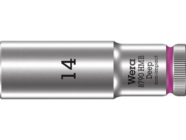 Wera 8790 HMB, Stikkontakt, 3/8", Metrisk, 1 hoder, 14 mm, Kromvanadiumstål
