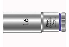 Wera 8790 HMB, Stikkontakt, 3/8", Metrisk, 1 hoder, 16 mm, Kromvanadiumstål