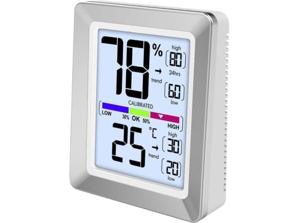 Technoline WS 9460, Sølv, Inne hygrometer, Inne Termometer, Hygrometer, Termometer, Hygrometer, Termometer, Batteri, 73 mm