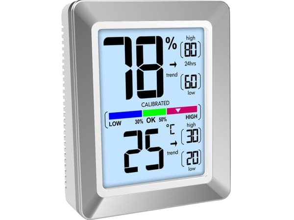 Technoline WS 9460, Sølv, Inne hygrometer, Inne Termometer, Hygrometer, Termometer, Hygrometer, Termometer, Batteri, 73 mm