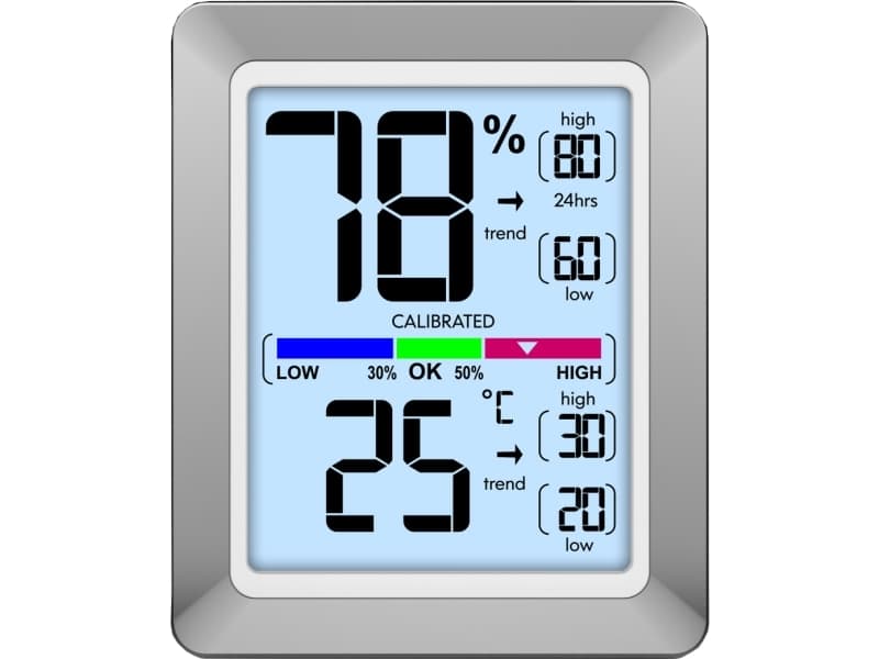Technoline WS 9460, Silver, Inomhushygrometer, Inomhustermometer, hygrometer, Termometer, hygrometer, Termometer, Batteri, 73 mm