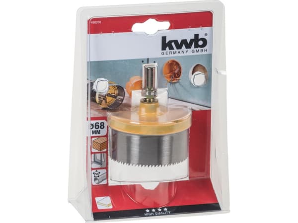 kwb 498200, Single/enkelt, Drill, Gipsplater, Plast, Mykt tre, Tre, Gult, Rustfritt stål, Fjær stål, 2,8 cm