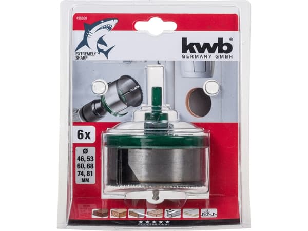 kwb 498800, Ställ, Borr, Hårt träslag, Laminerad panel, Icke-järnmetaller, Gipsskivor, Plast, Mjuka träslag, Trä, Grön, Rostfritt stål, Fjäderstål, H