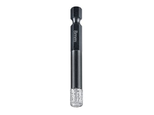 kwb 500308, Single/enkelt, Drill, Keramisk, Granitt, Hard keramikk, Marmor, Soft Keramiske veggflis, Stein, Flis, Svart, 4 cm, 8 cm