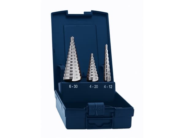 Eventus by Exact 15332 HSS-stegsborrsats 3 delar 4 - 12 mm, 4 - 20 mm, 4 - 30 mm 1 sats