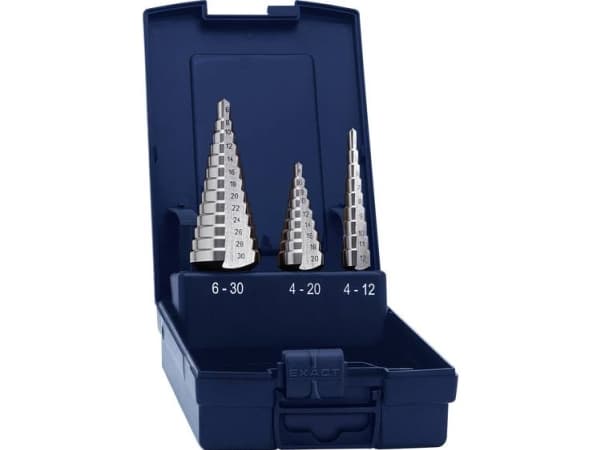 Eventus by Exact 15332 HSS-stegsborrsats 3 delar 4 - 12 mm, 4 - 20 mm, 4 - 30 mm 1 sats