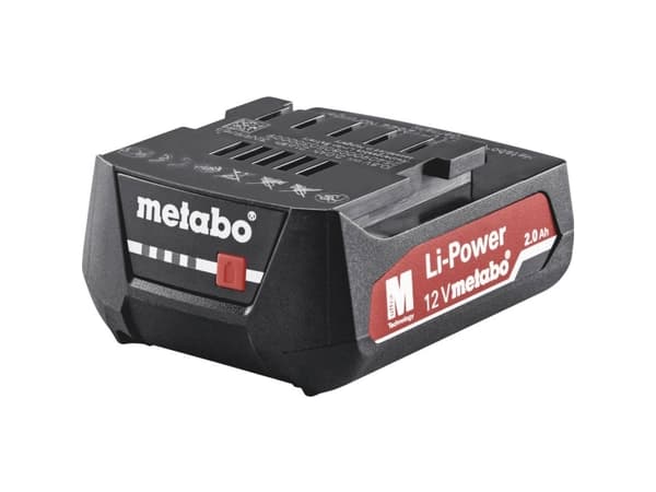 Metabo 625406000, Batteri, 2 Ah, 12 V, Metabo, Svart, Röd
