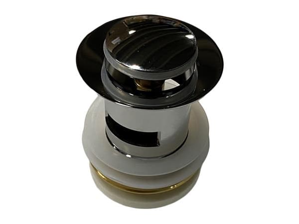 Unite bundventil med sort prop 1 1/4", forkromet