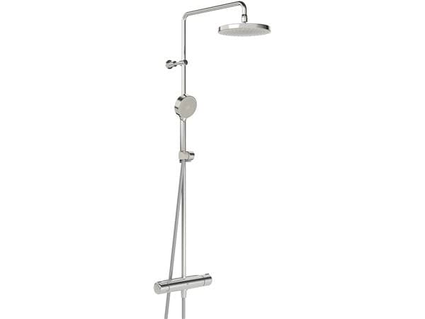 Oras Nova system med Ø200 hovedbruser og Ø95 håndbruser. Krom.