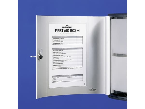 Durable FIRST AID BOX L, Hopea, Alumiini, 302 mm, 118 mm, 400 mm