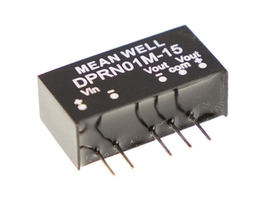 MEAN WELL DPRN01L-15, 4,75 - 5,5 V, 1 W, 15 V, 34 A, RoHS, 4000 stk