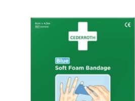 Plaster Cederroth selvhæftende Soft Foam Bandage blå