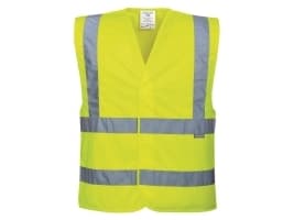 Hi-Vis väst m/skulderrefleks gul str S/M kl 2