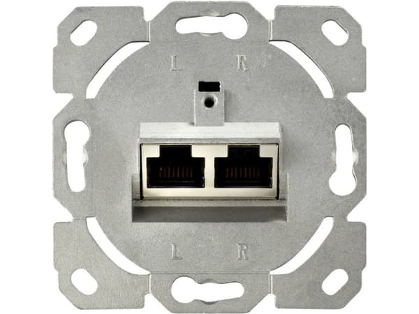 Renkforce RF-4391320, 2 x RJ-45, Vit, 80 mm, 80 mm