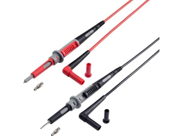 VOLTCRAFT MS-4PS-E Sikkerhedsprøveledning 4mm sikkerhedsstik Testspids 1.00 m Sort, Rød 1 stk