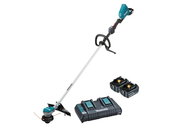 Makita DUR368LPT2, Trådkutter, 35 cm, Nylontråd, D-sløyfet håndgrep, 6500 RPM, Sort, Blå