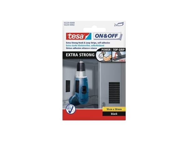 Tesa On & Off - Monteringsbindemedel - 5 x 10 cm - vit (paket om 2)