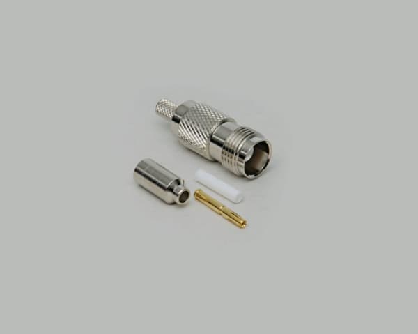 BKL Electronic 0405037/D, TNC, Silver, mässing, 75 O, 11 g, 1 styck