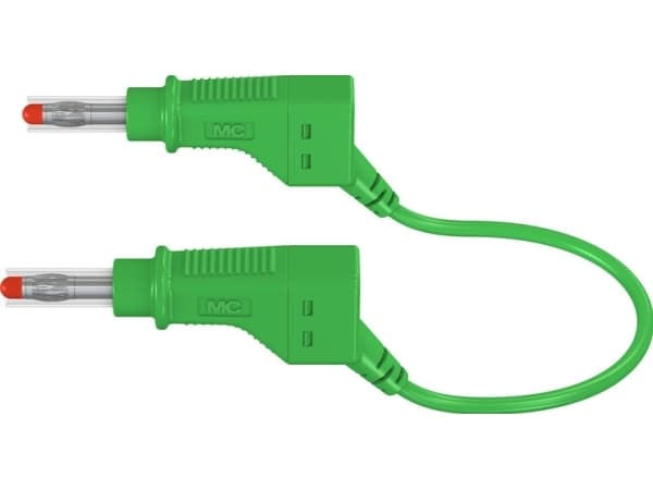 Stäubli XZG425, Testkabel, Grön, PVC, 2.5 mm ², CAT II, PVC