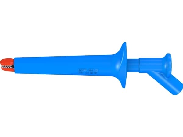 Stäubli AB200, Testklemme, Blå, CAT IV, 16 A, IEC EN 61010-031, 130 mm