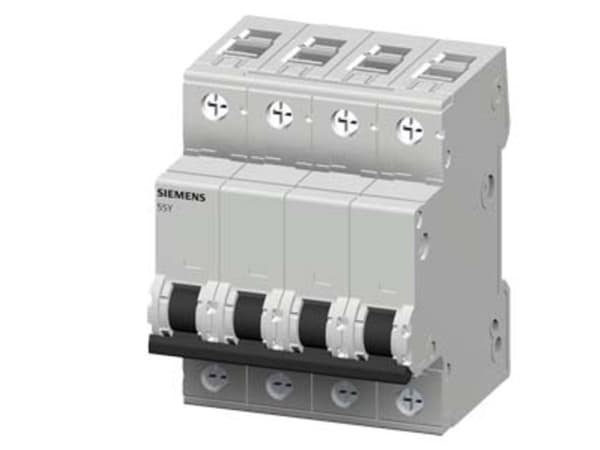 SIEMENS Katkaisija C 40A, 4-napainenC-ominaisuus10kA oikosulkukapasiteetti400AC, 60VDC, 72 mm leveys