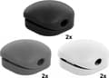 Miniatyrbild 3 av 3: Delock Cable Clip Set - Kabelklämmor - bordsmonterbar, bordsmontering, väggmontering - grå, svart, vit (paket om 6)