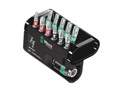 Wera Bit-Check 12 BiTorsion 1 SB - Spissett for skrutrekker - 12 deler - torx, phillips, pozidriv - heksagonal - lengde: 25 mm