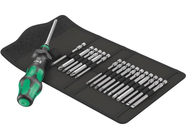 Wera Kraftform Kompakt Turbo - Screwdriver handle with bit set - 19 deler - inn bærepung