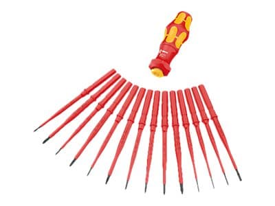 Wera Kraftform Kompakt Turbo i 1 - Screwdriver handle with bit set - 16 deler - isolert