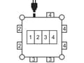 Pikkukuva 2 / 5: Brennenstuhl 1153690600, 2 m, 7 AC-pistorasia(a), Ulkona, Muovi, Kumi, Musta, Sininen, 400 V