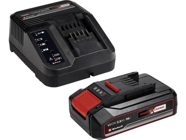 Einhell PXC-Starter-Kit, Set med batteri och laddare, 2,5 Ah, 18 V, Svart, Röd, 0,83 h, 200 - 250 V