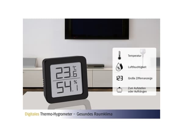 TFA-Dostmann 30.5051.01, Digitalt, firkant, 1,5 V, 61 mm, 24 mm, 61 mm