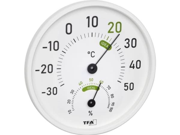 TFA Dostmann Lämpömittari / kosteusmittari Valkoinen