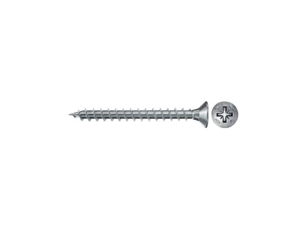 Fischer 670023, Skruv, Metall, Trä, Delvis gängad, PH (Phillips), PZ1