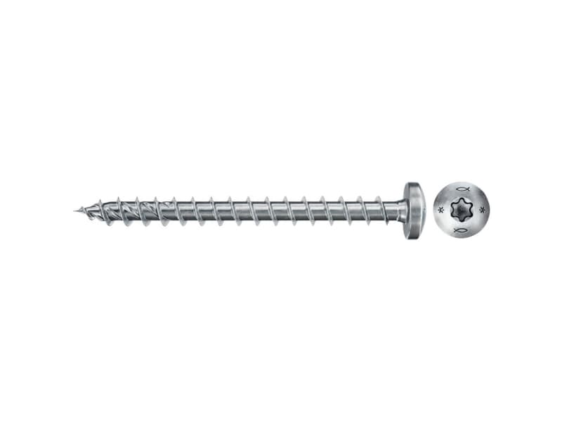 Fischer Power-Fast II 670240 Spånskivskruvar 4 mm 50 mm T-profil Stål Galvaniserad 200 st