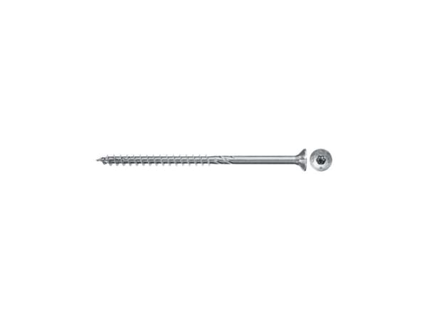 Fischer 670274, Skruv, Metall, Trä, Allmän användning, Delvis gängad, Platt huvud