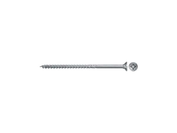Fischer 670408, Skruv, Metall, Trä, Allmän användning, Delvis gängad, Platt huvud