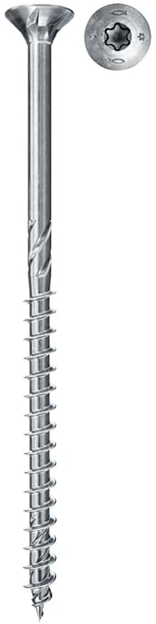 Fischer Power-Fast II 670475 Spånskivskruvar 6 mm 300 mm T-profil Stål Galvaniserad 50 st