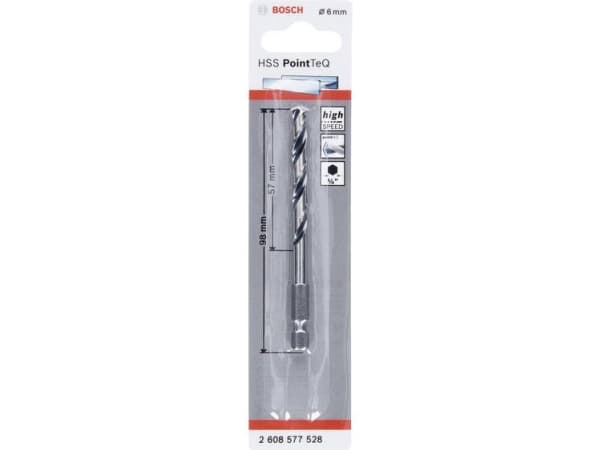 Bosch METALBOR POINTTEQ HEX HSS-R 6,0X98MM