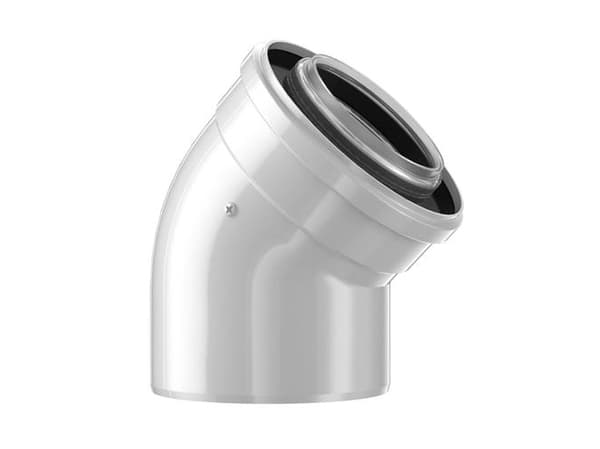 Bosch DN80/125 - 45° mutka - Tasapainotettu ulostulo - Yksiosainen.