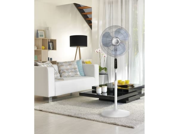 Rowenta Essential+ VU4440, Kotitaloustuuletin lavoilla, Valkoinen, Lattia, 55 dB, 40 cm, 1100 - 1300 mm