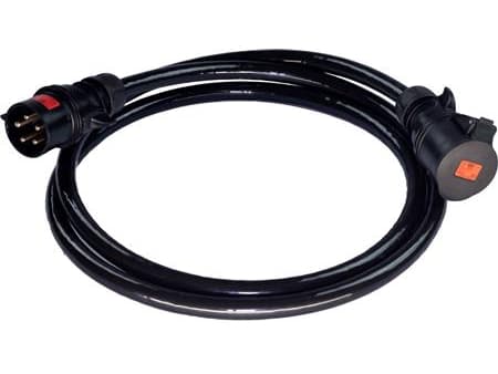 DANCABLES Forlængerkabel MIDNIGHT 32A IP44 SORT, med 15 meter PUR Aluminium kabel 5G6mm²