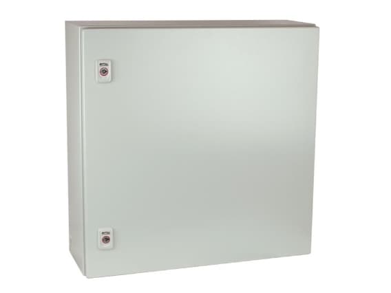 RITTAL AX Compact-taulu, WHD: 600x600x210 mm, teräslevy, asennuslevyllä, yksiovinen, kaksi kierrelukkoa