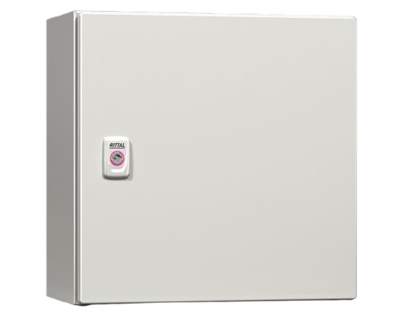 RITTAL AX Compact-taulu, WHD: 1000x1200x300 mm, teräslevy, asennuslevyllä, kaksoislaatikko, 3-pistelukituksella varustettuna