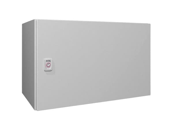 RITTAL AX Compact board, WHD: 500x500x300 mm, stålplåt, med monteringsplatta, enkel dörr, två vridlås