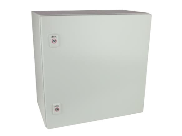 RITTAL AX Compact board, WHD: 500x500x300 mm, stålplåt, med monteringsplatta, enkel dörr, två vridlås