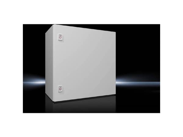 RITTAL AX Compact board, WHD: 600x600x350 mm, stålplåt, med monteringsplatta, enkeldörr, två vridlås