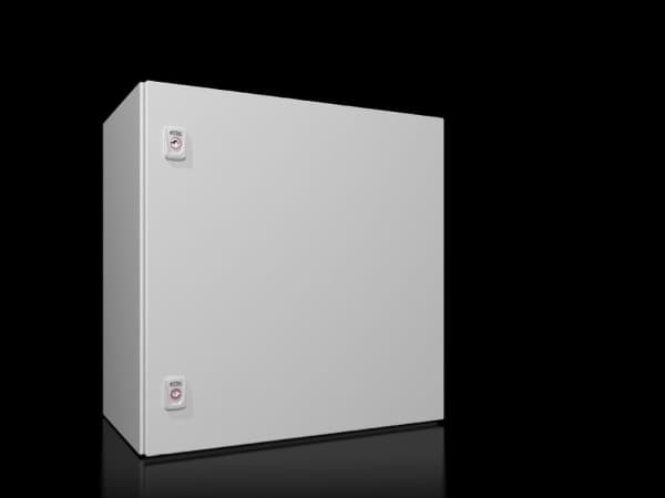 RITTAL AX Compact board, WHD: 600x600x350 mm, stålplåt, med monteringsplatta, enkeldörr, två vridlås