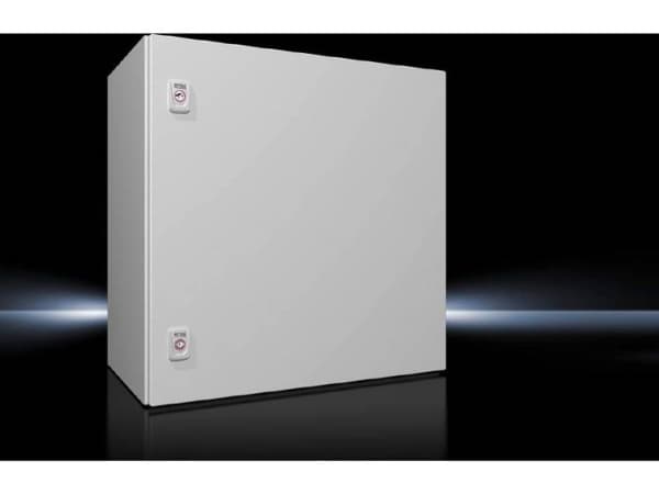 RITTAL AX Compact board, WHD: 600x600x350 mm, stålplåt, med monteringsplatta, enkeldörr, två vridlås